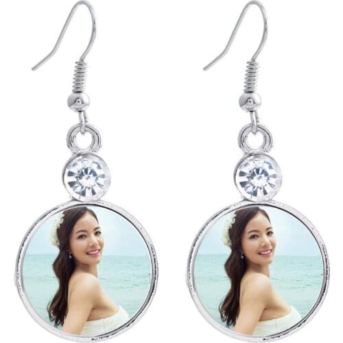 Blank dangle earrings for sublimation fashion drop earring for women thermal transfer printing jewelry customized gift 15pcs/lot