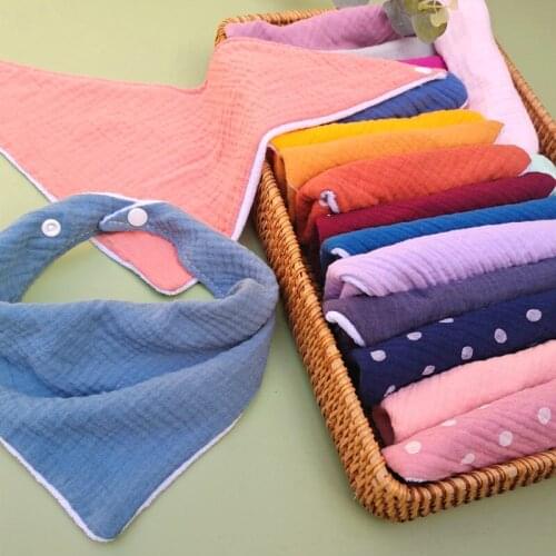 Newborn Muslin Gauze Infant Bib Soft Towel Material Baby Bibs Double Absorbent Towel Toddler Boy Girl Scarf Burp Clothes Stuff