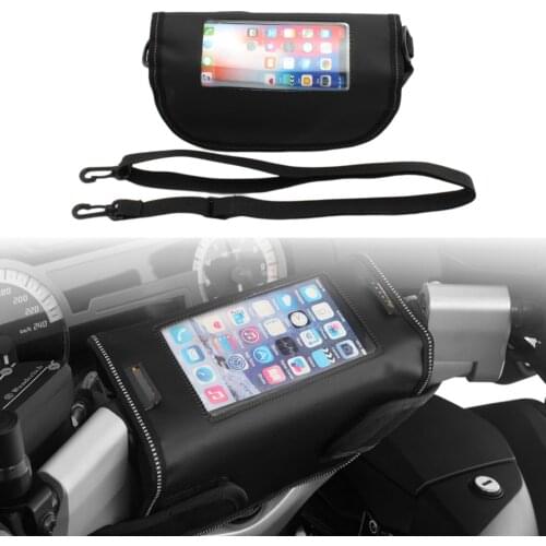 Linen Modern Motorcycle Handlebar Bag Navigation Bag Large Usable Volume Storage Bag for BMW K1600GT R1200RT R850 R850R R850RT