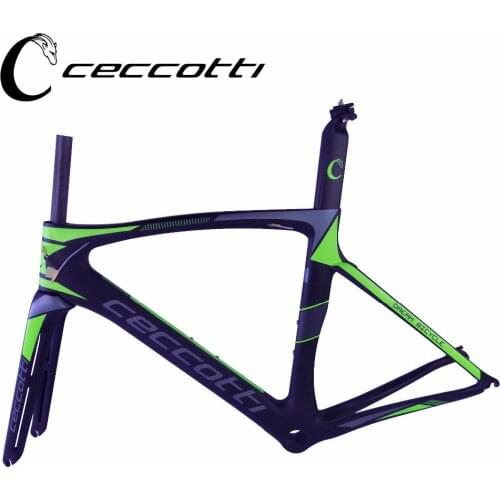 Carbon bike Ceccotti brand C09-1 green carbon frame carbon road bike cycling bike frame T1000 carbon 700C wheels