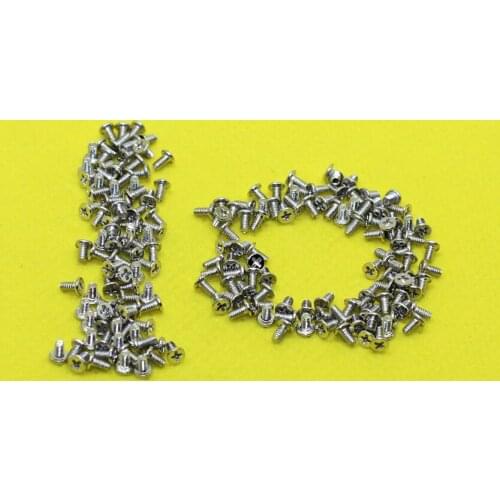 Cltgxdd LS-010 Machine Screw Cell Phone M1.4x2.5mm Micro Screws Repair flat Head Laptop Steel,white
