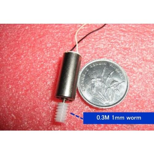 0.3M plastic worm 1.0mm shaft diameter 1 mm Motor worm gear white 0.95mm For 7MM main motor