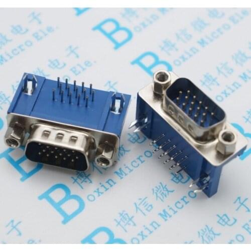 5Pcs/Lot Db15 Male Head Hdr15P Three Row Seat D-Sub Vga Connection Hdb Head 15P Socket