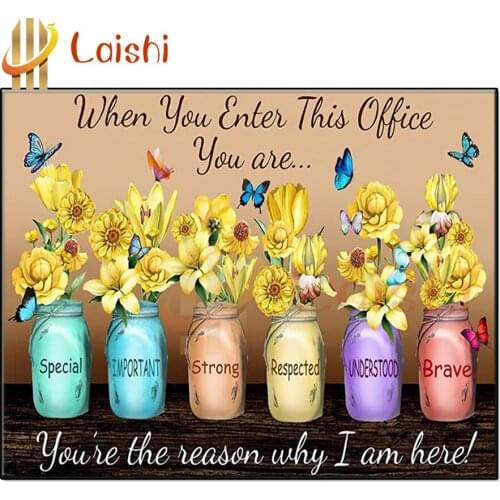 Diamond Embroidery diamond painting Full square Drill Modern simple pastoral flower bedroom dining room decoration painting