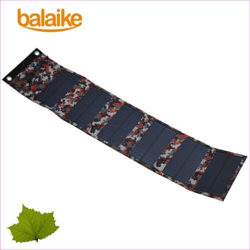 Balaike solar battery charger 10W 5V Solar Panel Folding Foldable Waterproof Charger Mobile Power contain 6 pcs panel solar