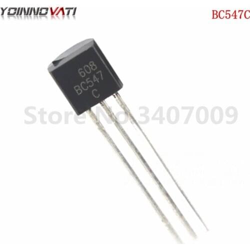 100PCS BC547C TO-92 BC547 547C Bipolar junction transistor (BJT) NPN 45V 100mA HFE/800 New original