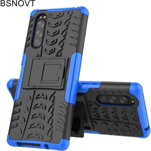 For Sony Xperia 5 Case Silicone Hard PC Armor Phone Holder 6.1 inch Anti-knock Back Case For Sony Xperia 5 Cover For Sony 5 Case