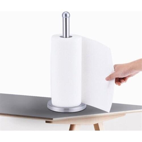 Stainless Steel Kitchen Roll Paper Towel Holder Bathroom Tissue Stand Rose Gold Napkins Rack Home Kitchen Storage Accessories