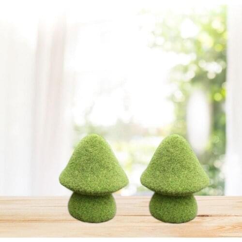 Flocking Mushroom Decoration Garden Artificial Plant Moss Fuzzy Decor Home Office Ornament Miniture Simulation Plant Decor