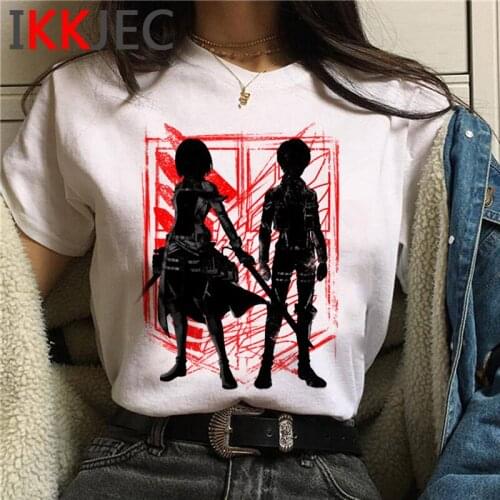Attack on Titan Shingeki No Kyojin summer top tshirt men japanese harajuku couple aesthetic couple clothes clothes ulzzang