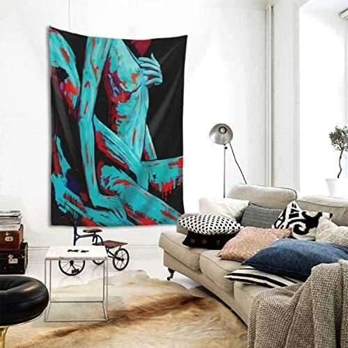 India Sexy Couple Nude Woman Man Tapestry Wall Hanging Hippie Bedroom Wall Decoration Room Decor Witchcraft Decoration Mural