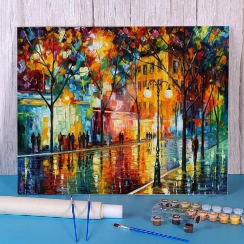 The Colorful Tears The Fall Paint By Numbers Kit Acrylic Paints 40*50 Paiting By Numbers Decorative Paintings Crafts For Art