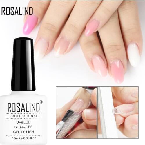 ROSALIND 10ml Quick Builder Gel Nail Polish Poly Nail Gel Soak Off Set For Nail Extension Nails Semi Permanent Gel Varnish