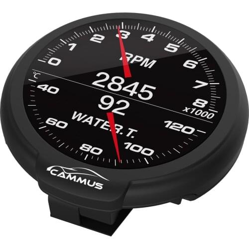 CAMMUS small size Racing Gauge fits both OBDII and Sensor Oil Temperature, Oil Pressure and Boost, EGT