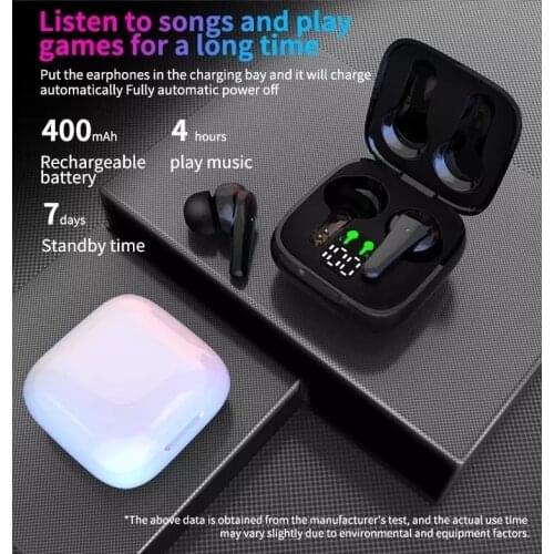 LED display Earphones headphones J6 headset BT5.2 IPX5 waterproof noise cancelling wireless bluetooth earbuds for smart phone