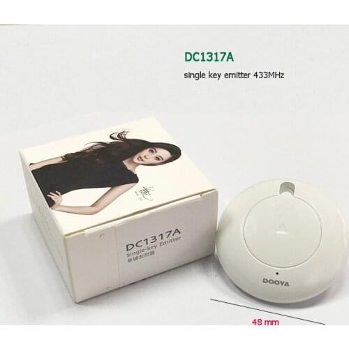 DC1317A single key emitter Dooya 433MHz remote control work with receiver R tubular motor for shutter doors roller blinds