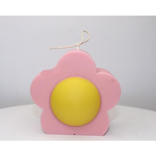 Simple Flower Candle Silicone Mold Fancy Aromatherapy Resin Mold Diy Craft Candle Soap Making Handmade Home Decoration