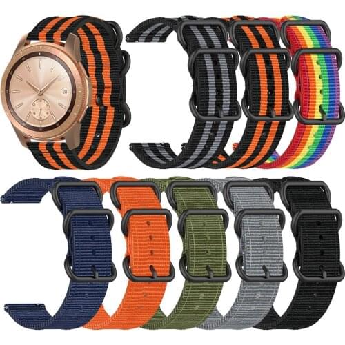 EiEuuk 20mm Soft Woven Nylon Fabric Watchband Wrist Strap Replacement for Galaxy Watch 3 41mm/Watch 42mm(SM-R810/R815)Smartwatch