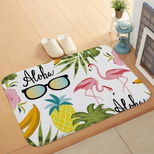 Stylish Flamingo Kitchen Bathroom Anti-slip Doormat Carpet Floor Mat Home Decor Durable Floor Decoration Doormat Kitchen mat