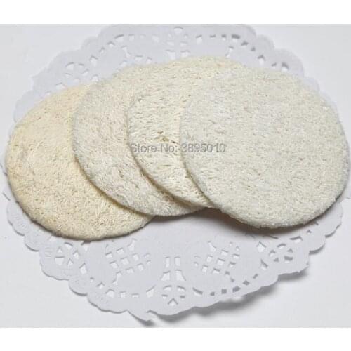 Natural Loofah Cleansing Tablets Sponge Bath Rub Exfoliate Bath Glove Oval Bath Towel F1134