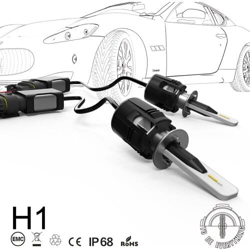 Turbo Fan LED Car Headlight Bulbs H7 H4 H11 H1 H3 9005 9006 9012 48W 7200LM DC 12V 24V CSP Chip Led Headlamp Error Free EMC B6