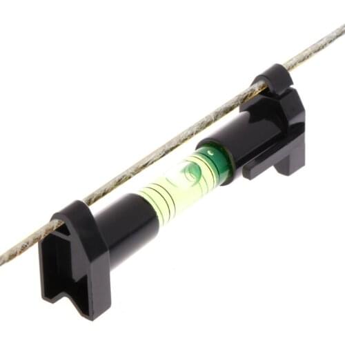 Pocket Line Hanging Level Brick Rope Cord Wire String Bubble Hanger Black