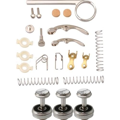 Yibuy B-flat Trumpet Drain Valve Key and Trumpet Piston Stems Button kit Set