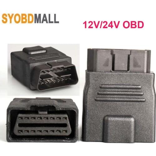 2pcs 16P Full Power OBD Plug Adapter Male To Female 24V/12V Universal for Truck Car OBD2 16PIN Port Interface Convert Connector