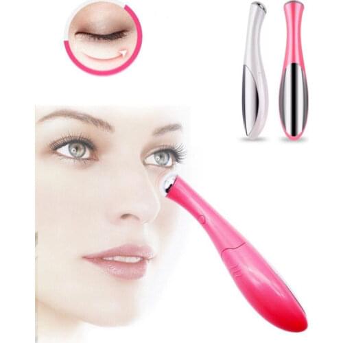 1PC Mini Portable Electric Eye Massage Pen Device Dark Circle Facials Vibration Thin Face Magic Stick Anti Bag Pouch Wrinkle
