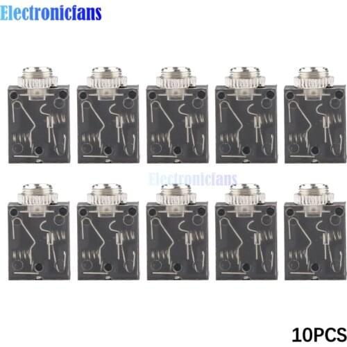 10Pcs/lots 5 Pin 3.5mm Stereo Audio Jack Socket High Frequency PJ-324M Headphone Female Connector PCB Panel Mount with Nut
