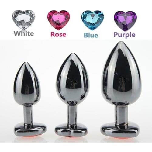 100% Handmade Small Anal Plug Booty Beads Stainless Steel+Crystal Jewelry Sex Toys Adult Products Butt Plug For Women Man