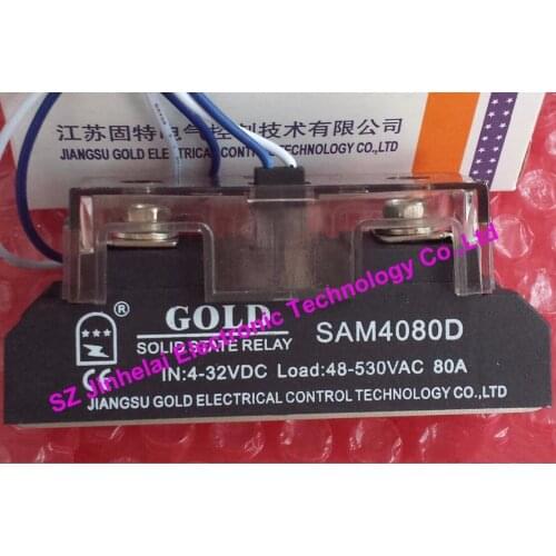 100%Authentic original SAM4080D GOLD Single-phase industrial solid state relay 4-32VDC, 48-530VAC 80A