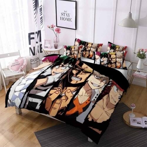 2/3 Piece Custom My Hero Academy Duvet Cover Set Funny Girls Boys Kids Children Bedding Set Twin Full Queen King Bed Linen Sets