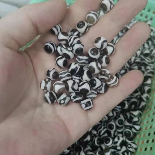 20pcs/lot pure natural round dzi agate beads diy with bead jewelry accessories Water ripples Three-eyed Shouzhu wholesale diy