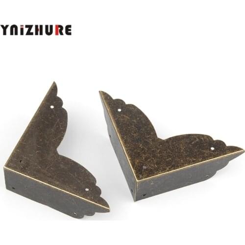 70mm 4Pcs Right angle Antique legs Wooden Box package Hardware Corner Brackets decoration Four sides protection,Iron Corners