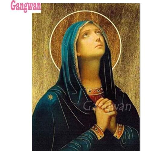 Full Square/Round Diamond Painting virgin prays 5d diamond Embroidery Cleopatra Mosaic Diamond Cross Stitch Handmade Gift