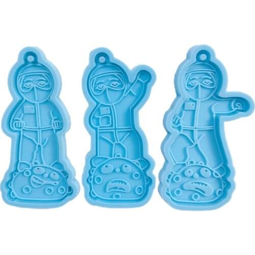 Angel in White Souvenir Keychain Epoxy Resin Mold Hanging Pendant Silicone Mould