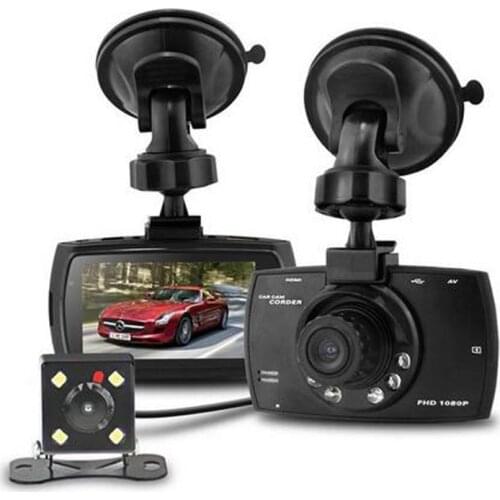 Car Dash Cam Dual Lens DVR Camera G30 With 2.7 inch LCD H.264 Front Full HD 1280*1080P External Rear Camera 150 Degree Lens
