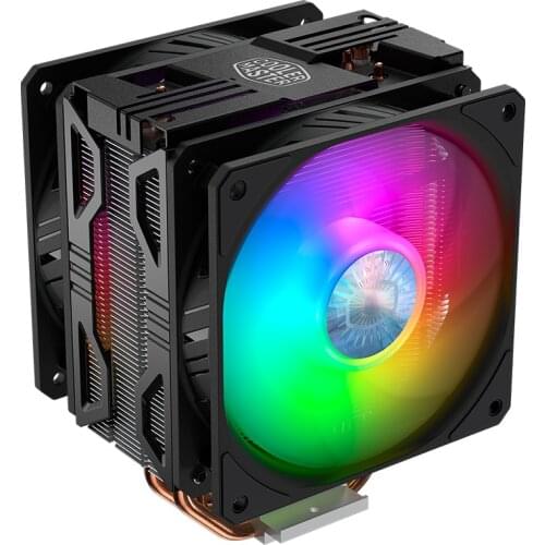 Cooler Master Blizzard T400 PRO ARGB CPU cooler, 4 heat pipes, dual 120mm ARGB PWM fans, LGA 2066/2011/1200/115X/1366 AMD AM4