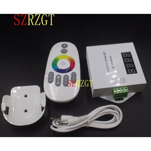 DC12-24V LED Music controller X1 x2 led display Aluminum Controller With Touch Remote for IC 6803 1903 2811 2812B Strip Light