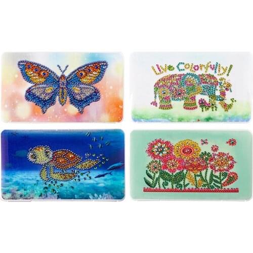 Mask Holder DIY Diamond Painting Portable Plastic Dustproof Mask Storage Box Case Diamond Craft Gift Rhinestone Art Round Drill