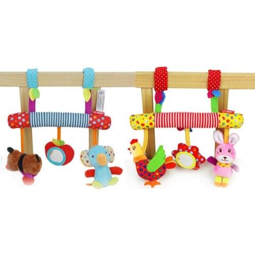 Pram Stroller Ornaments Toy Animal Pendant Baby Todder Soft Animal Rattle Hanging Doll Mobile Crib Stroller Education Toy gift
