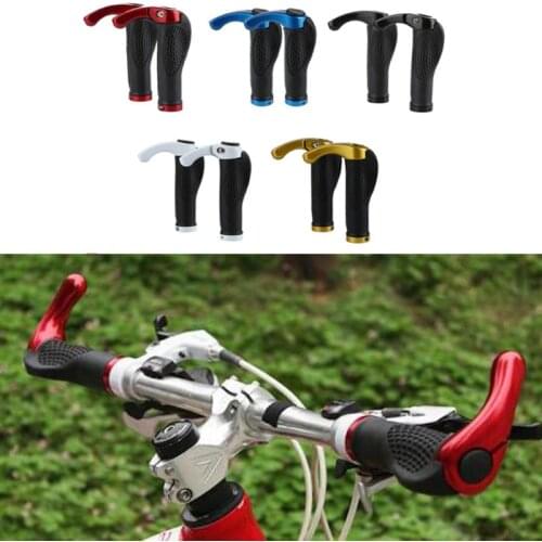 Ergonomic MTB Mountain Bike Handlebar Rubber handle Cycling Lock-On Ends Anti-Skid Bicycle Aluminum Rubber Handlebar Cover