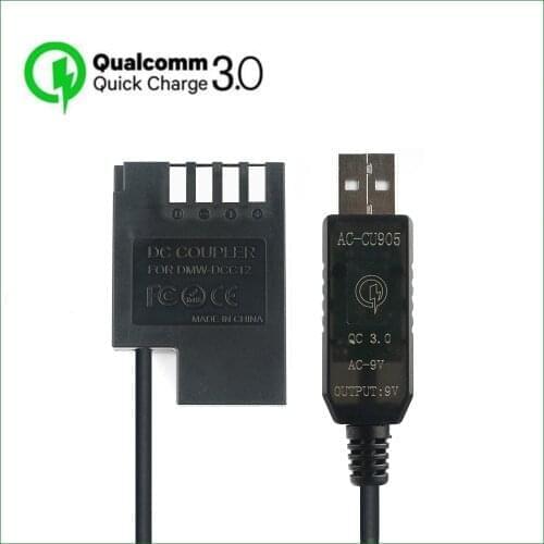DMW-BLF19 Dummy Battery DMW-AC8 DMW-DCC12 DC Coupler for Panasonic DMC-GH3 GH4 DC-GH5 G9