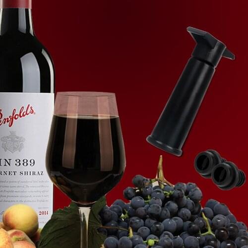 HILIFE Silicone Wine Stopper Sealing Preserver Wine Drinks Bottle Hat Caps Wine Saver Vacuum Bottle Stopper Set 1 Pump+2 Caps