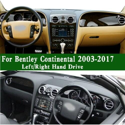 Dashmat Dashboard Cover Pad Dash Mat Carpet for Bentley Continental GT GTC Flying Spur V8 W12 3W 2003-2017 Left Right Hand Drive