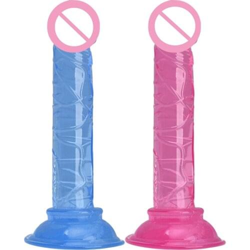 Mini Crystal Dildo Artificial Dick With Suction Cup Realistic Penis Small Butt Plug Sex Toys for Women Adults 18 Sex Shop