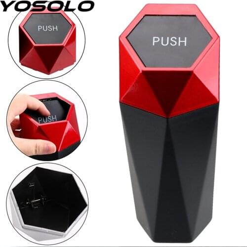 Mini Garbage Bin Leak-proof Auto Trash Bin Car Trash Can for Automotive Car Home Bedroom Office Portable Car Dustbin with Lid