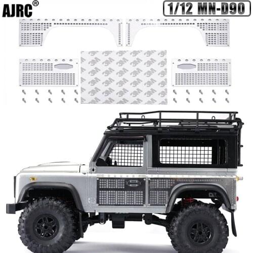 MJRC 1/12 MN-D90 modified parts car shell large enclosure body anti-skid plate stainless steel decorative sheet Toy car parts