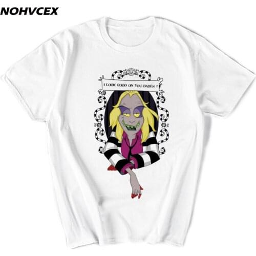 Beetlejuice T Shirt e Classic Cult Film Movie 1980S Brand Fashion Tee